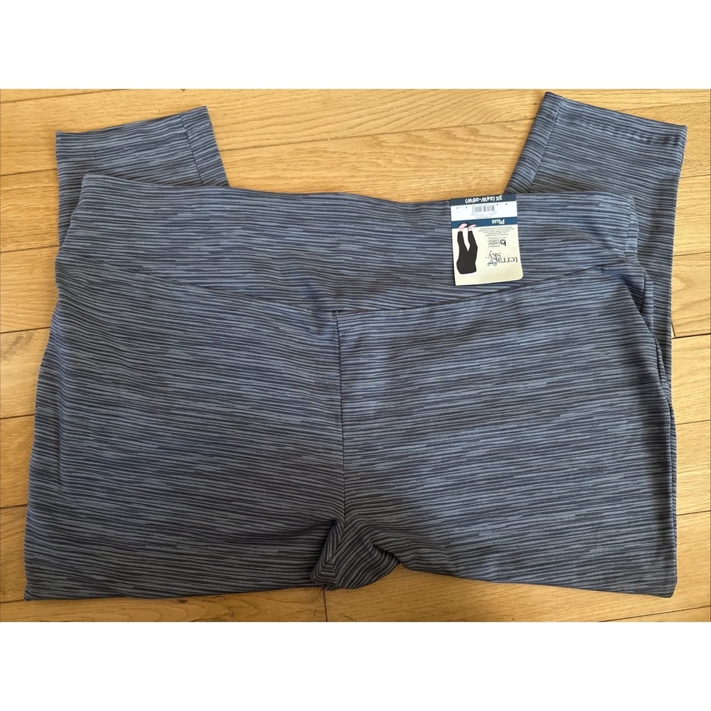 NWT Terra and Sky  Grey Heather Stretch Activewear Ankle Pants Sz‎ 3X Soft